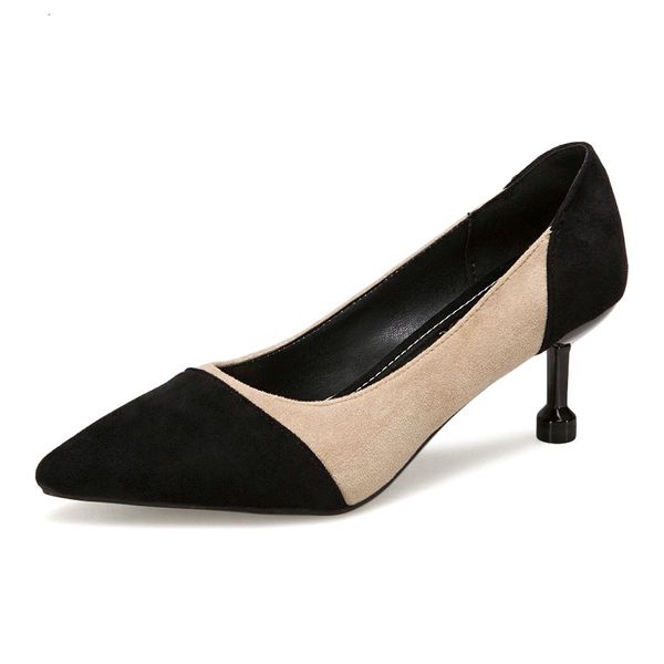 new women 's fashion pumps high heels elegant suede shoes woman summer ladies party dinner club dress footwear, Black
new women 's fashion pumps high heels elegant suede shoes woman summer ladies party dinner club dress footwear, Black
