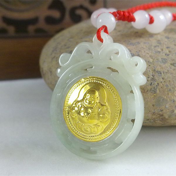 hetian buddha jade pendant necklace good quality circle style jade pendant for men women, Silver
hetian buddha jade pendant necklace good quality circle style jade pendant for men women, Silver