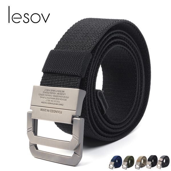 lesov 118*3.8 men tactical belt double ring buckle casual nylon belts for jeans outdoor tactical belt waist ceintures, Black;brown
lesov 118*3.8 men tactical belt double ring buckle casual nylon belts for jeans outdoor tactical belt waist ceintures, Black;brown