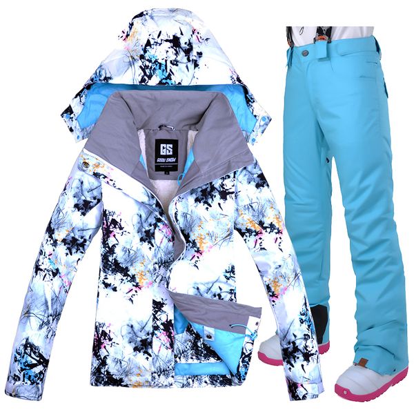 2018 winter skiing suit for women gsou snow women's waterproof snow jacket + pants suits thicken ski snowboard sets
2018 winter skiing suit for women gsou snow women's waterproof snow jacket + pants suits thicken ski snowboard sets