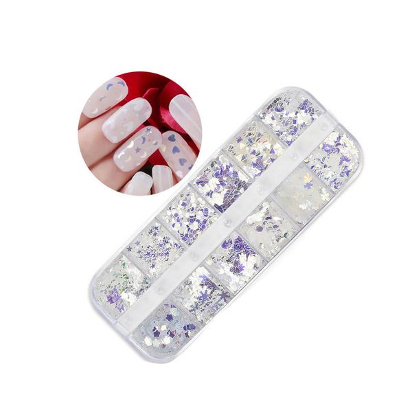 new arrivals 12 grids nail glitter sequin mixed round/star moon/pearl diy flake nail art sticker decorations tools, Silver;gold
new arrivals 12 grids nail glitter sequin mixed round/star moon/pearl diy flake nail art sticker decorations tools, Silver;gold