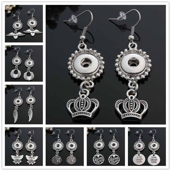 8 style noosa angel's wings/crown snap button stud fit 12mm snap buttons jewelry snap buttons earrings, Golden;silver
8 style noosa angel's wings/crown snap button stud fit 12mm snap buttons jewelry snap buttons earrings, Golden;silver