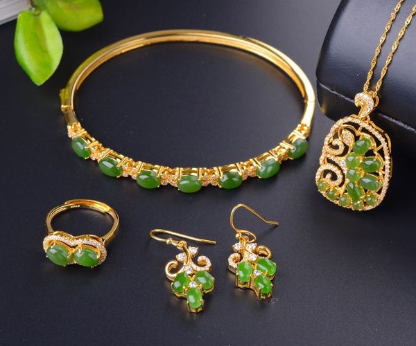 natural hetian jade jewelery pendant bracelet earrings four sets 925 silver inlaid gold live mouth, Black
natural hetian jade jewelery pendant bracelet earrings four sets 925 silver inlaid gold live mouth, Black