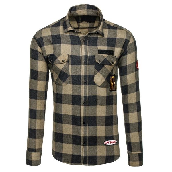 brand shirs men plaid cotton shirt warm fashion male long sleeve casual shirt men young dress shirts plus 2xl stand collar for men, White;black
brand shirs men plaid cotton shirt warm fashion male long sleeve casual shirt men young dress shirts plus 2xl stand collar for men, White;black