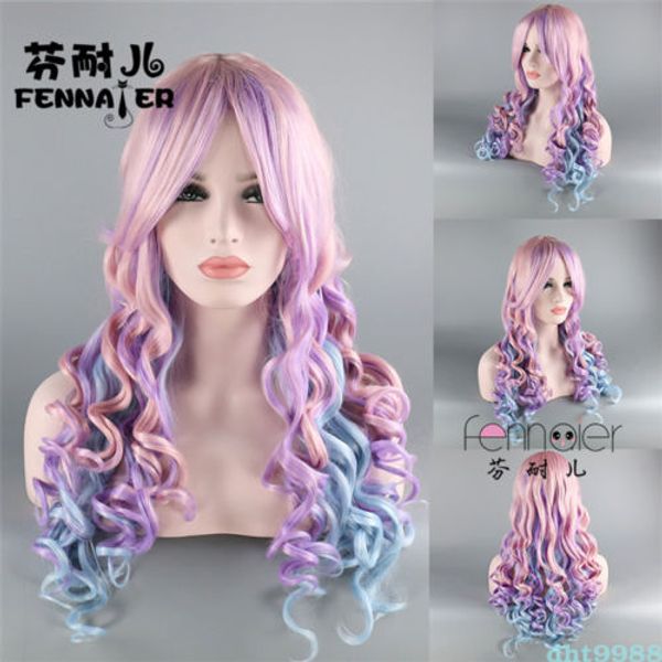 long wavy curly multi-color colorful rainbow full hair wigs cosplay party wig, Black
long wavy curly multi-color colorful rainbow full hair wigs cosplay party wig, Black