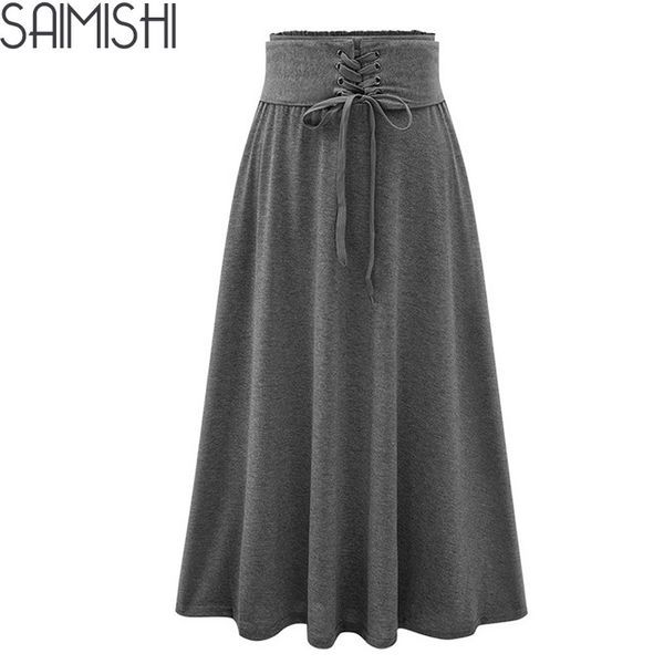 spring autumn 2017 fashion woman's long skirt loose corset high waist elegant lace-up solid women pleated skirt, Black
spring autumn 2017 fashion woman's long skirt loose corset high waist elegant lace-up solid women pleated skirt, Black