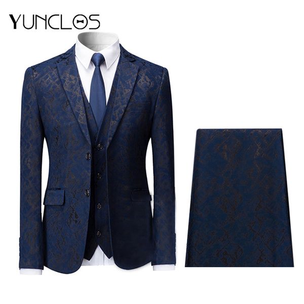 yunclos 3 pcs jacquard men's suits single breasted business suits tuexdos casual slim fit men suit wedding party dress, White;black
yunclos 3 pcs jacquard men's suits single breasted business suits tuexdos casual slim fit men suit wedding party dress, White;black