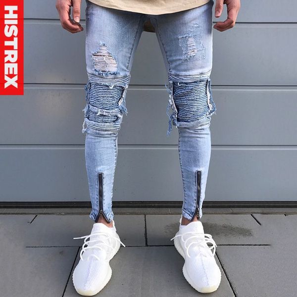 histrex men jeans hi-street designer brand skinny man distressed knee holes destroyed zipper motorcycle light blue pants #hjm4v
histrex men jeans hi-street designer brand skinny man distressed knee holes destroyed zipper motorcycle light blue pants #hjm4v