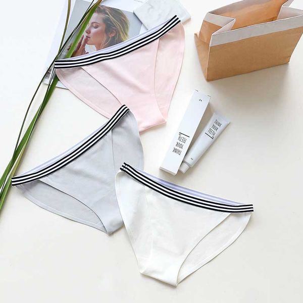 hui guan solid cotton panties striped seamless underwear women breathable lingerie female soft solid tango briefs thong, Black;pink
hui guan solid cotton panties striped seamless underwear women breathable lingerie female soft solid tango briefs thong, Black;pink