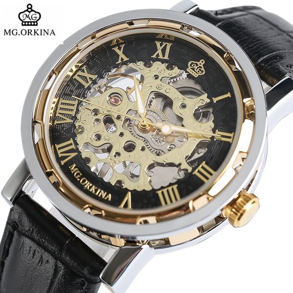 orkina brand mechanical watch luxury skeleton hand-winding watch analog modern men women bangle wrist watch relogio feminino d18100706, Slivery;brown
orkina brand mechanical watch luxury skeleton hand-winding watch analog modern men women bangle wrist watch relogio feminino d18100706, Slivery;brown