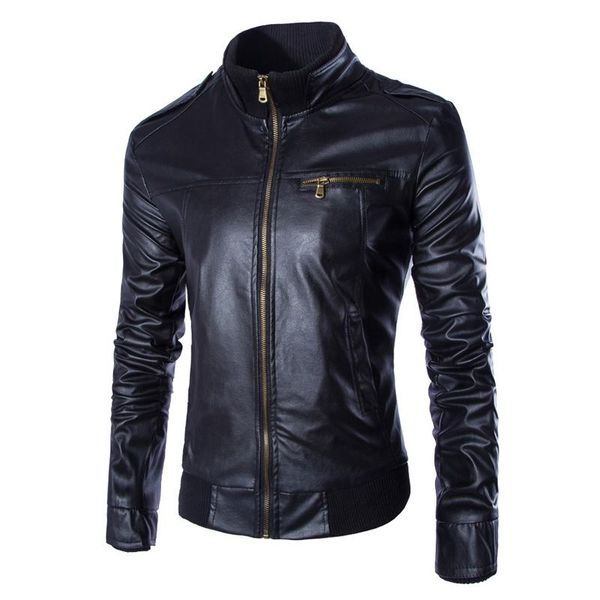 2018 mens stand-collar long sleeve pu leather jackets casual mens zipper locomotive coats fashion slim clothing, Black;brown
2018 mens stand-collar long sleeve pu leather jackets casual mens zipper locomotive coats fashion slim clothing, Black;brown