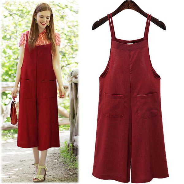 fashion women summer party casual overalls jumpsuit bib trousers wide leg pants clothes summer slash neck solid cotton clothing, Black;white
fashion women summer party casual overalls jumpsuit bib trousers wide leg pants clothes summer slash neck solid cotton clothing, Black;white