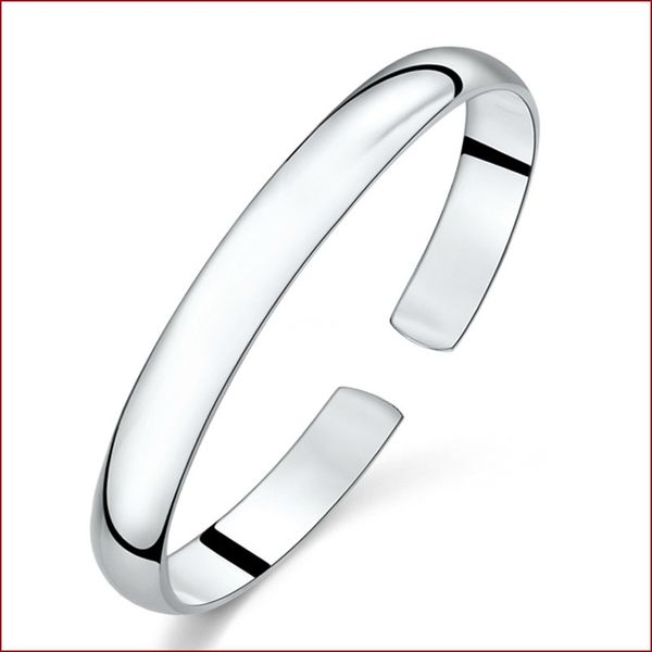 2018 new woman silver bracelet jewelry charm bracelets bangle bright mirror face open design adjustable size, Black
2018 new woman silver bracelet jewelry charm bracelets bangle bright mirror face open design adjustable size, Black