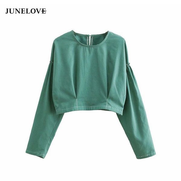 junelove 2018 vintage long sleeve short green blouse o neck patchwork zipper casual slim brand feminina blusas, White
junelove 2018 vintage long sleeve short green blouse o neck patchwork zipper casual slim brand feminina blusas, White