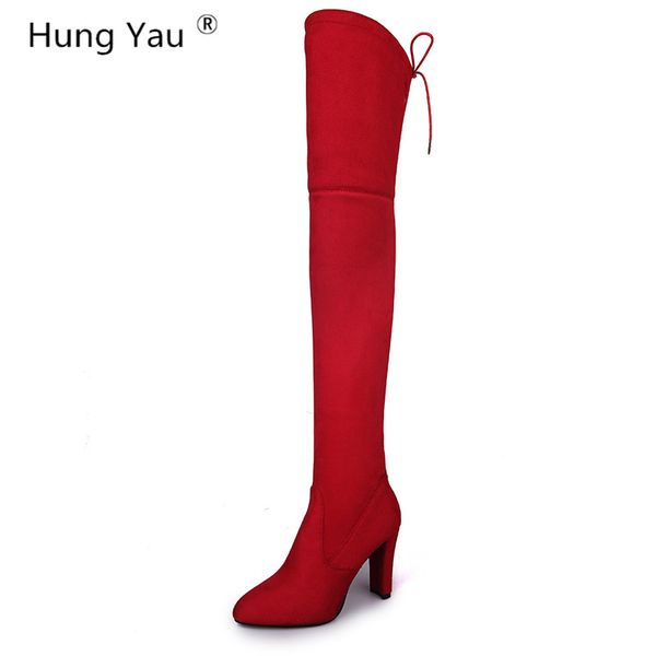 hung yau over the knee high suede women snow boots women's fashion winter thigh high boots shoes woman slim size 43, Black
hung yau over the knee high suede women snow boots women's fashion winter thigh high boots shoes woman slim size 43, Black