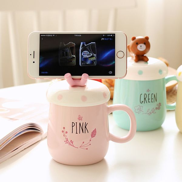 drinkware cartoon ceramic cup cute with lid mug 400ml couple water milk cereal cup coffee with mobile phone stand function
drinkware cartoon ceramic cup cute with lid mug 400ml couple water milk cereal cup coffee with mobile phone stand function