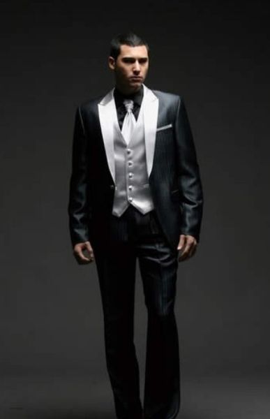 groom tuxedos one button black peak lapel groomsmen wedding mens blazer dinner party suits custom made (jacket+pants+vest+tie) j845, Black;gray
groom tuxedos one button black peak lapel groomsmen wedding mens blazer dinner party suits custom made (jacket+pants+vest+tie) j845, Black;gray