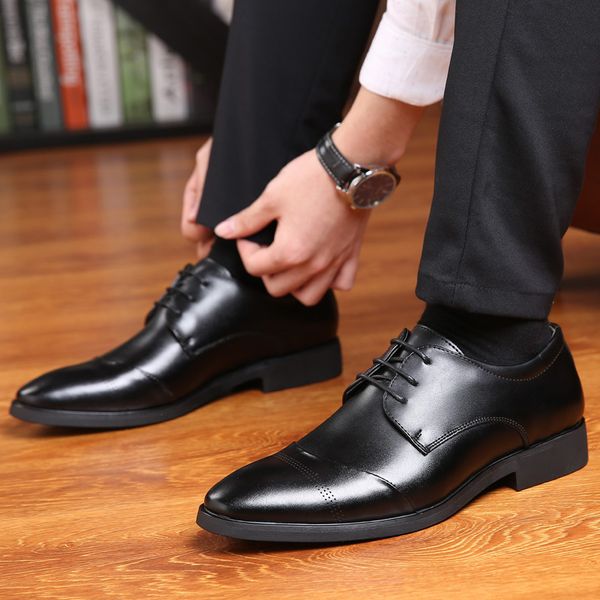genuine leather shoes men dress shoes brand men casual shoes business men formal flats plus big size 46 gentleman, Black
genuine leather shoes men dress shoes brand men casual shoes business men formal flats plus big size 46 gentleman, Black