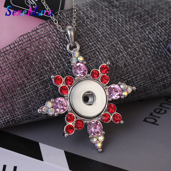 2018 18mm snap button necklace jewelry vintage snowflake rhinestone with long chain pendant &necklace for women gift, Silver
2018 18mm snap button necklace jewelry vintage snowflake rhinestone with long chain pendant &necklace for women gift, Silver