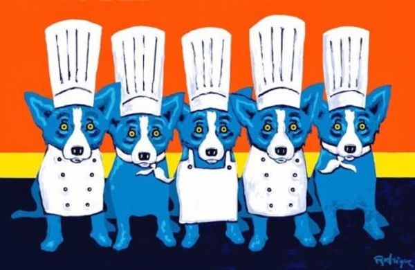 george rodrigue blue dog "heat in the kitchen" handpainted & hd print oil painting home decor wall art on canvas multi sizes
george rodrigue blue dog "heat in the kitchen" handpainted & hd print oil painting home decor wall art on canvas multi sizes