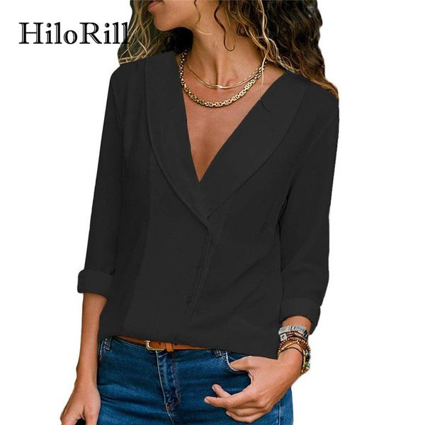 hilorill blouse women 2018 autumn long sleeve v neck shirts solid elegant office lady blouses blusas chemise femme, White
hilorill blouse women 2018 autumn long sleeve v neck shirts solid elegant office lady blouses blusas chemise femme, White