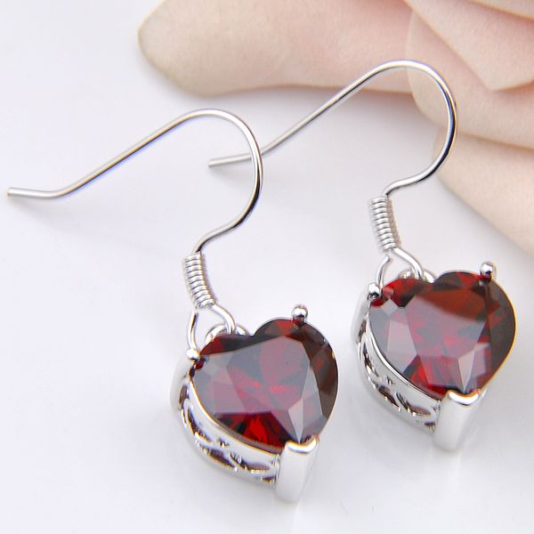 luckyshine heart red garnet gemstone silver dangle earrings for holiday wedding party woman earrings xmas gift 10 prs
luckyshine heart red garnet gemstone silver dangle earrings for holiday wedding party woman earrings xmas gift 10 prs