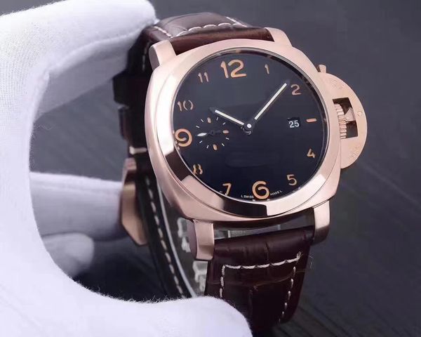 swiss brand latest men's watch simple fashion automatic mechanical watch 44mm automatic date mineral super strong glass, Slivery;brown
swiss brand latest men's watch simple fashion automatic mechanical watch 44mm automatic date mineral super strong glass, Slivery;brown
