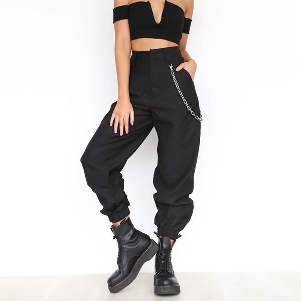 bkld 2017 summer female high waist harem pants women fashion slim solid color long pants hip hop pant streetwear with chains, Black;white
bkld 2017 summer female high waist harem pants women fashion slim solid color long pants hip hop pant streetwear with chains, Black;white