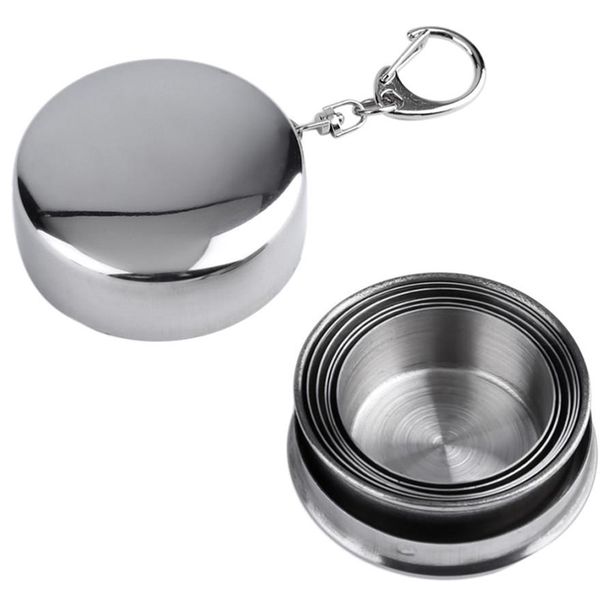 stainless steel portable outdoor travel camping folding collapsible cup metal telescopic keychain 75ml wx9-376
stainless steel portable outdoor travel camping folding collapsible cup metal telescopic keychain 75ml wx9-376