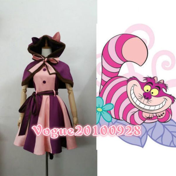cheshirre cat cosplay costume fancy dress with tail alice in wonderland, Black;red
cheshirre cat cosplay costume fancy dress with tail alice in wonderland, Black;red