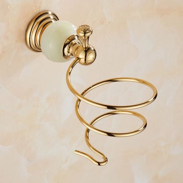 European style golden jade hair dryer holder no punching wall mounted bathroom shelves luxury bathroom accessory
European style golden jade hair dryer holder no punching wall mounted bathroom shelves luxury bathroom accessory