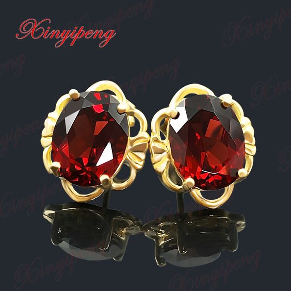 18 k yellow gold with 100% natural garnet studs earrings female wine red simple and easy fine jewelry, Golden;silver
18 k yellow gold with 100% natural garnet studs earrings female wine red simple and easy fine jewelry, Golden;silver