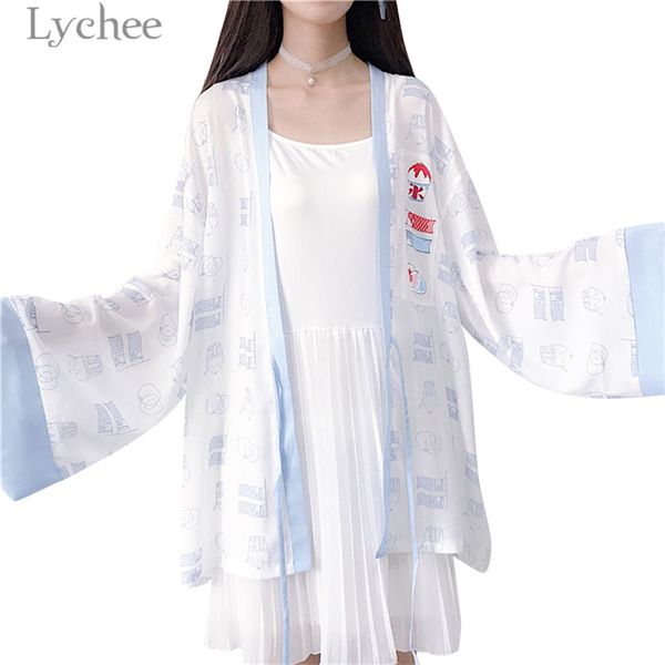 lychee harajuku koinobori ice print women kimono cardigan blouse summer lace-up long sleeve blouse sunscreen shirt, White
lychee harajuku koinobori ice print women kimono cardigan blouse summer lace-up long sleeve blouse sunscreen shirt, White