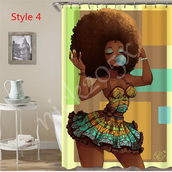 7style 165*180cm modern afro hairstyle girl printed shower curtain waterproof mildewproof polyester bath curtain with 12 hooks
7style 165*180cm modern afro hairstyle girl printed shower curtain waterproof mildewproof polyester bath curtain with 12 hooks