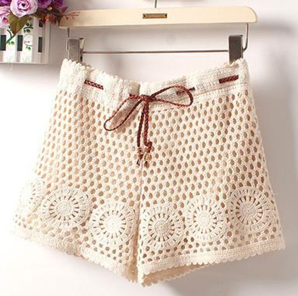 women lace shorts cotton floral lace crochet mini shorts leisure short trousers, White;black
women lace shorts cotton floral lace crochet mini shorts leisure short trousers, White;black