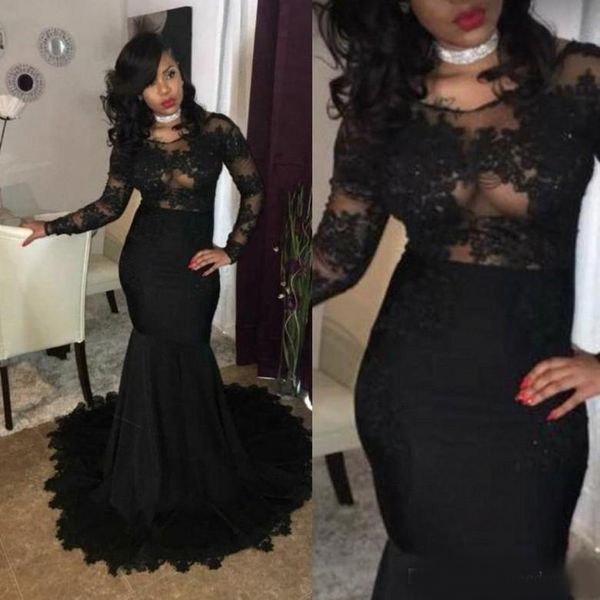 2020 see though black girls prom dresses mermaid long sleeves lace appliques sweep train formal african evening party gowns
2020 see though black girls prom dresses mermaid long sleeves lace appliques sweep train formal african evening party gowns
