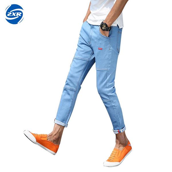 new style solid color self-cultivation jeans all-match skinny casual pencil pants biker denim high-quality trousers 27-36, Blue
new style solid color self-cultivation jeans all-match skinny casual pencil pants biker denim high-quality trousers 27-36, Blue