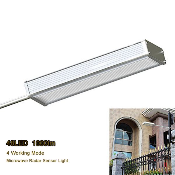 super bright solar street light microwave radar motion sensor 48leds 1000 lumes 4modes outdoor wall path lamp security spot lighting
super bright solar street light microwave radar motion sensor 48leds 1000 lumes 4modes outdoor wall path lamp security spot lighting
