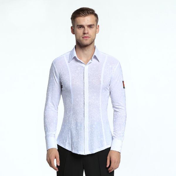 2018 latin dance hirt white printed long leeve lapel ballroom hirt men waltz chacha dancing top latin practice wear dn2164
2018 latin dance hirt white printed long leeve lapel ballroom hirt men waltz chacha dancing top latin practice wear dn2164