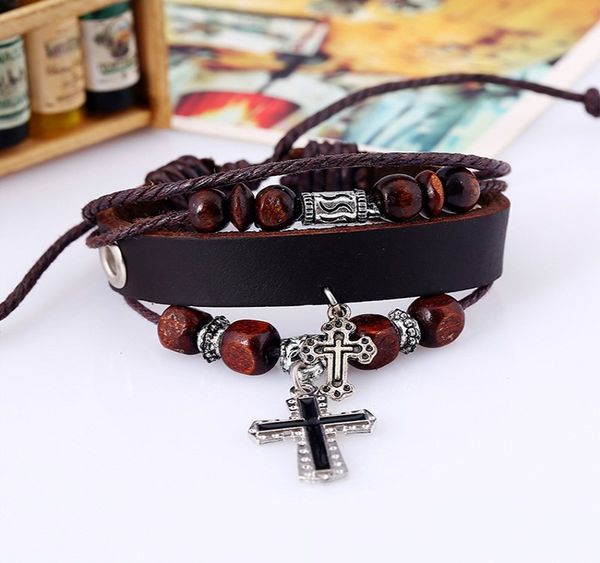 fashion male female bracelet jewelry leather pulseira masculina cross bracelets women friendship bead bracelets sale, Black
fashion male female bracelet jewelry leather pulseira masculina cross bracelets women friendship bead bracelets sale, Black