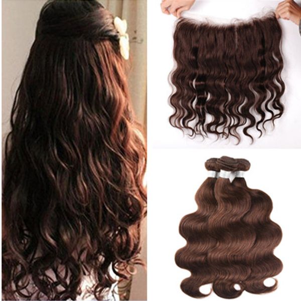 virgin brazilian dark brown human hair weaves with full lace frontal 13x4 body wave 3bundles #4 chocolate brown hair wefts with lace frontal, Black;brown
virgin brazilian dark brown human hair weaves with full lace frontal 13x4 body wave 3bundles #4 chocolate brown hair wefts with lace frontal, Black;brown