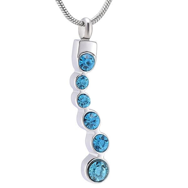 crystal caterpillar necklace stainless steel cremation memorial jewelry for ashes of loved one, Silver