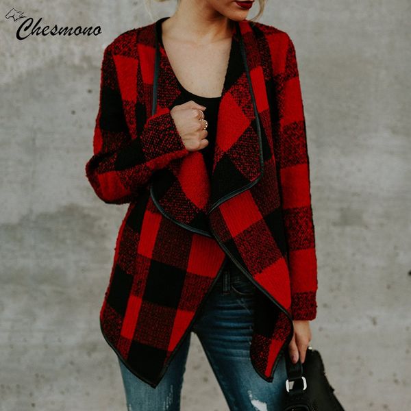 autumn winter cardigan woolen coat women red khaki black white plaid coat long sleeve female overcoat ladies jacket outerwear s18101203
autumn winter cardigan woolen coat women red khaki black white plaid coat long sleeve female overcoat ladies jacket outerwear s18101203
