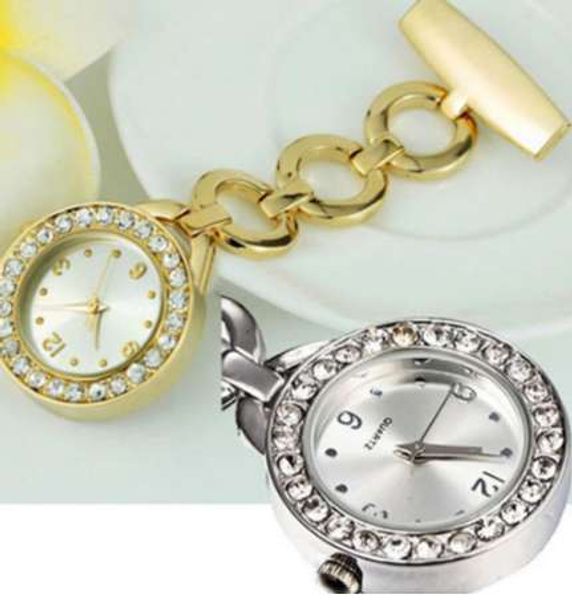 luxury rhinestone round dial nurse watch brooch pin quartz fob pocket watch, Slivery;golden
luxury rhinestone round dial nurse watch brooch pin quartz fob pocket watch, Slivery;golden