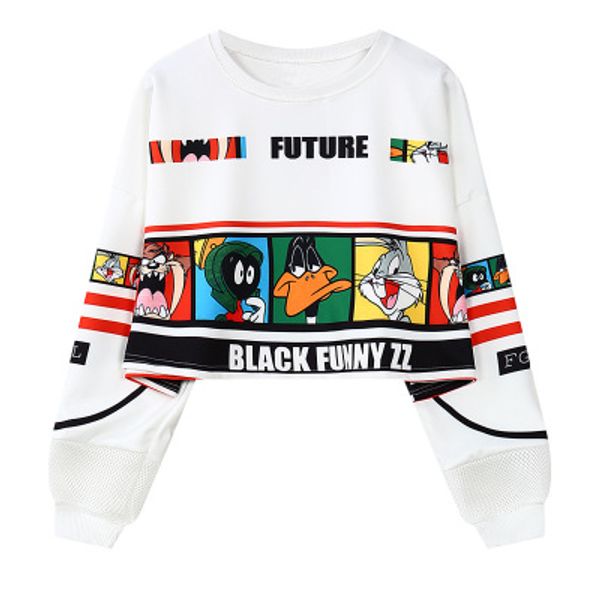 women long sleeve crop 2018 winter harajuku style cute cartoon print kawaii sweatshirt girls oversized loose pullover hoodie for female, Black
women long sleeve crop 2018 winter harajuku style cute cartoon print kawaii sweatshirt girls oversized loose pullover hoodie for female, Black