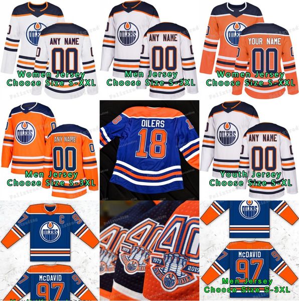 

40th anniversary 2018-19 Edmonton Oilers Connor McDavid Milan Lucic Zack Kassian Cam Talbot Leon Draisaitl Nurse Wayne Gretzky Jersey