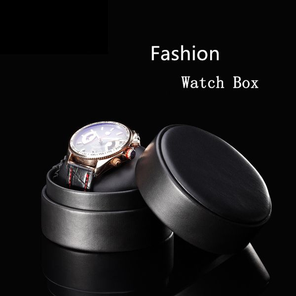 wholesale black leather watch box single watch storage box fashion round gift boxes for men's a069, Black;blue
wholesale black leather watch box single watch storage box fashion round gift boxes for men's a069, Black;blue