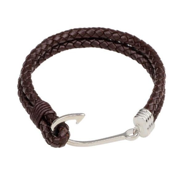 2021 new braided leather bracelet silver plated hook bracelets vintage bangle jewelry for boyfriend gift, Black
2021 new braided leather bracelet silver plated hook bracelets vintage bangle jewelry for boyfriend gift, Black