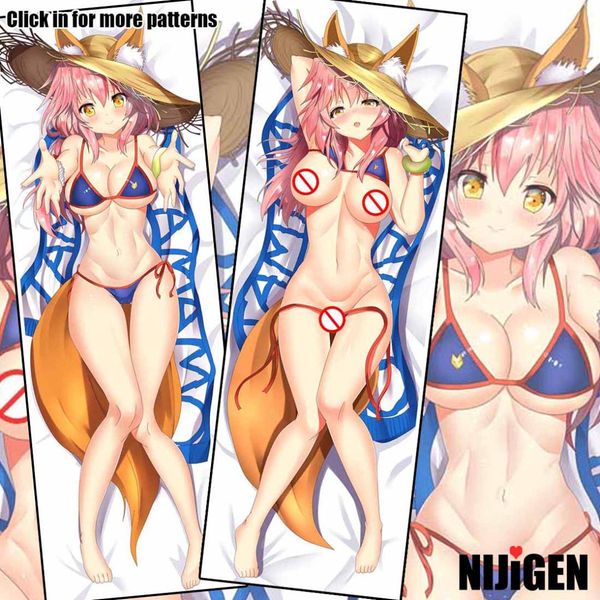 

fate grand order fgo tamamo no mae 18r cute anime dakimakura decorative pillow case cover hugging body