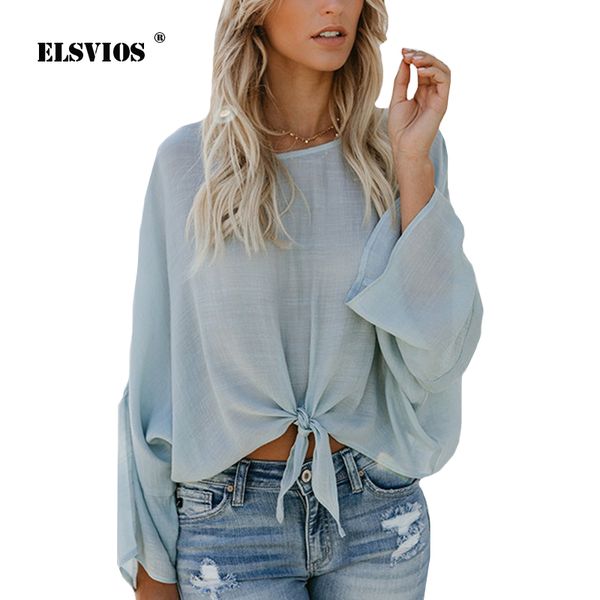 elsvios 2018 autumn casual loose irregular blouse shirts women flare sleeve o neck bow tie blusa fashion streetwear wrinkle, White
elsvios 2018 autumn casual loose irregular blouse shirts women flare sleeve o neck bow tie blusa fashion streetwear wrinkle, White